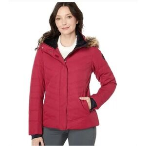 Obermeyer Tuscany II Jacket Women's 4 Rustic Red Waterproof Faux Fur‎ Hood NWT